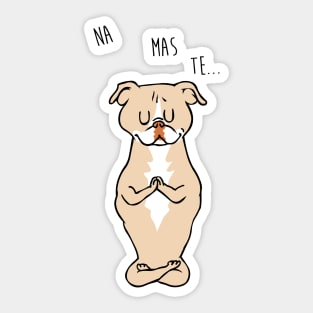 NAMASTE American Pit Bull Terrier Sticker